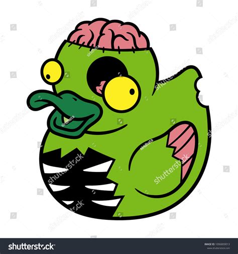 zombie cartoon bath duck, Cartoon zombie rubber duck stock vector (royalty free) 1006809013